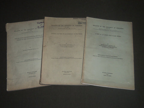 1909-1914 UNIVERSITY OF WISCONSIN BULLETIN LOT OF 3 - SOFTCOVER - WR 955D