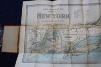1920 NEW YORK STATE MAP - LEGISLATIVE MANUAL - HARDCOVER - K 975
