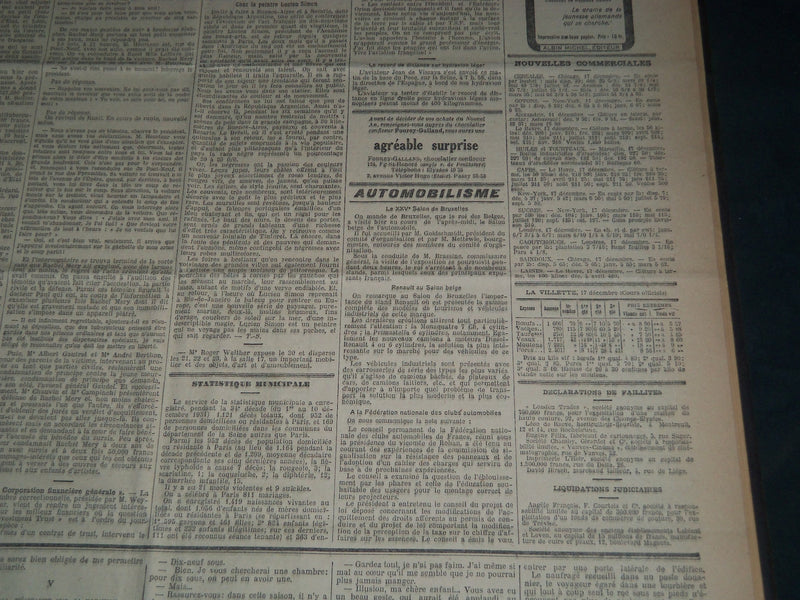 1931 OCTOBER-DECEMBER LE TEMPS FRENCH NEWSPAPER BOUND VOLUME - VB 10
