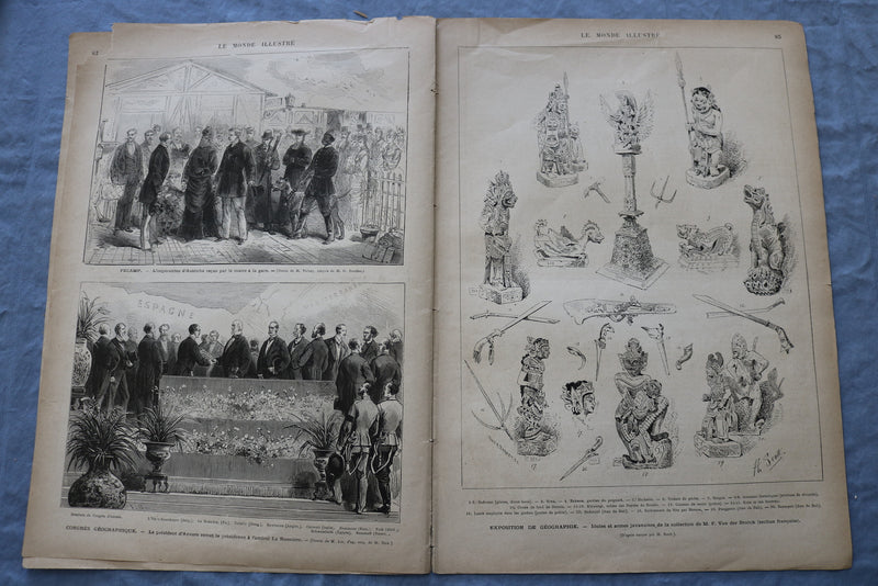 1875 AUG 7 LE MONDE ILLUSTRE MAGAZINE - OUVERTURE SOLENNELLE - FRENCH - NP 8453