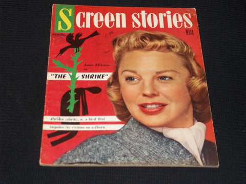 1955 AUGUST SCREEN STORIES MAGAZINE - JUNE ALLYSON FRONT COVER - E 14084