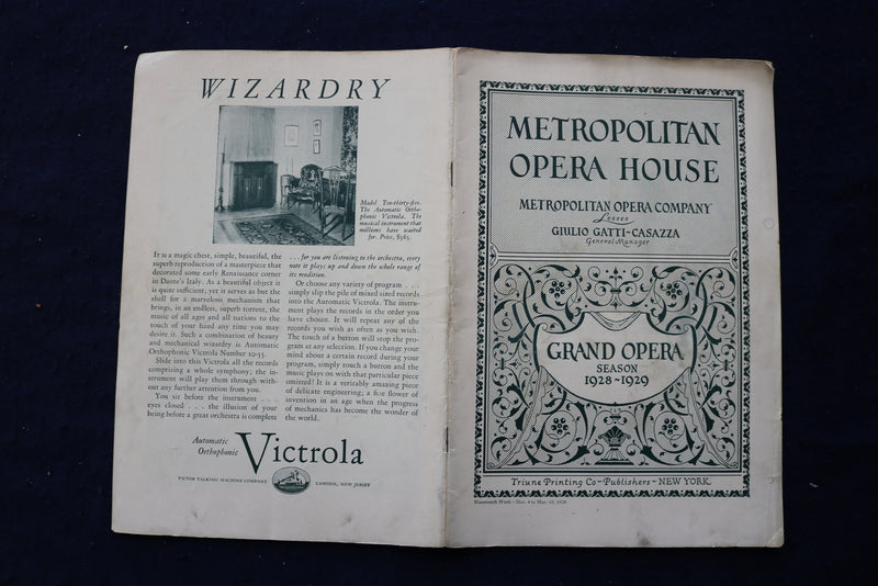 1929-1934 METROPOLITAN OPERA HOUSE PROGRAMS - LOT OF 4 - K 1699