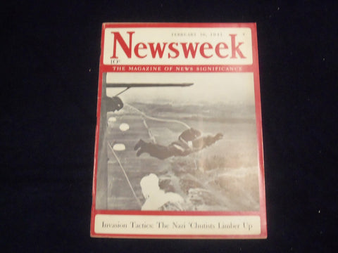 1941 FEBRUARY 10 NEWSWEEK MAGAZINE - THE NAZI CHUTISTS LIMBER UP - NW 1187