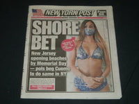 2020 MAY 15 NEW YORK POST NEWSPAPER - SHORE BET - NEW JERSEY OPENING BEACHES