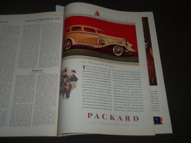 1932 JULY VANITY FAIR MAGAZINE - GREAT ILLUSTRATED COVER - COVARRUBIAS - F 434