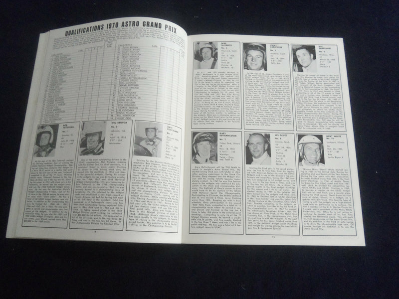 1970 MARCH 14-15 ASTRO GRAND PRIX RACING PROGRAM - IN THE ASTRODOME - SP 3929N