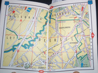 1960'S BRUXELLES POCKET GUIDE - ENGLISH & FRENCH TEXT - 32 MAPS - J 9292