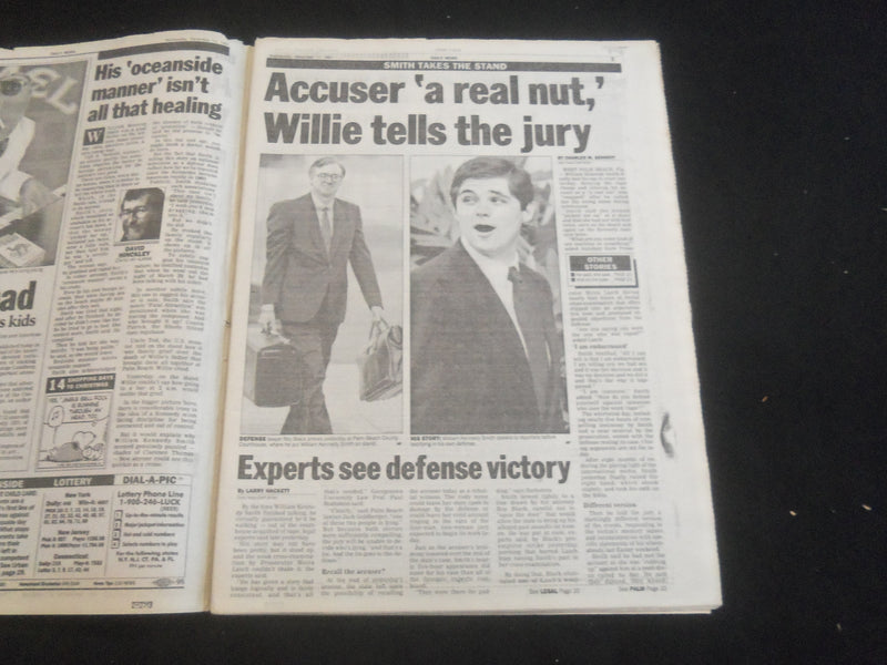 1991 DECEMBER 11 NEW YORK DAILY NEWS NEWSPAPER - WILLIAM KENNEDY SMITH - NP 5881
