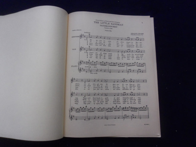 1931 FORTY SONGS JOHANNES BRAHMS SOFTCOVER BOOK EDITED BY JAMES HUNEKER- KD 8491