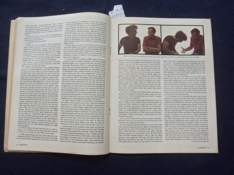 1972 OCT RAMPARTS MAGAZINE -CLIFFORD IRVING INTERVIEW BY ABBIE HOFFMAN- SP 5746Z