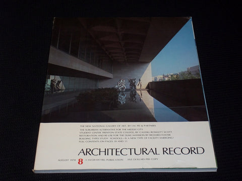 1978 AUGUST ARCHITECTURAL RECORD MAGAZINE - NATIONAL GALLERY OF ART - E 4187
