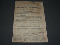1922-1923 G. TRIBAUDEAU FABRIQUES DE BESANCON MONTRES FRENCH CATALOGUE - FR 599