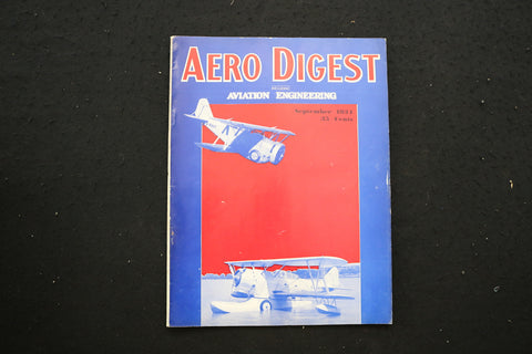 1934 SEPTEMBER AERO DIGEST MAGAZINE - GRUMMAN SF-1 SCOUT COVER - E 10680
