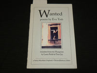 1992 WANTED POEMS SOFTCOVER BOOK BY EVA TOTH - LAURA SCHIFF & PETER JAY - J 6979