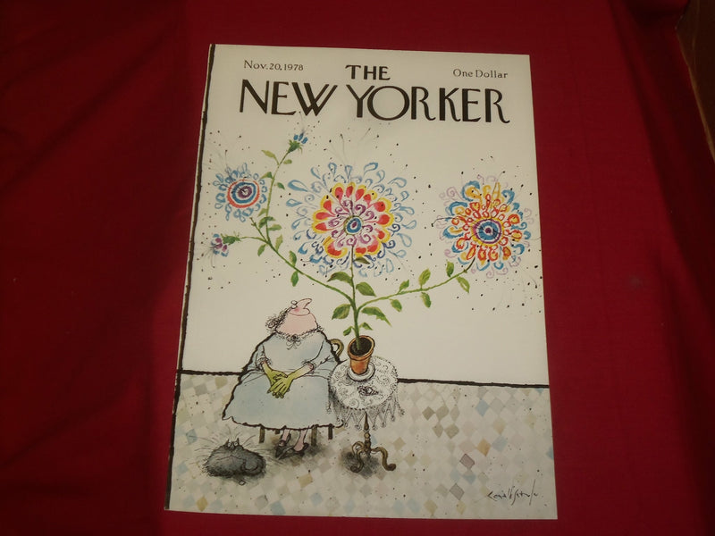 1978 NOVEMBER 20 NEW YORKER MAGAZINE FRONT COVER ONLY - GREAT ART FOR FRAMING