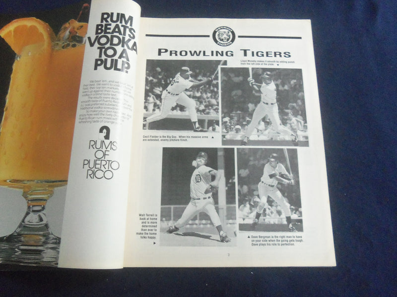 1991 DETROIT TIGERS SCOREBOOK & PROGRAM - SP 6481O