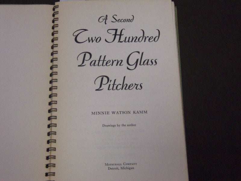 1940-1941 TWO HUNDRED PATTERN GLASS PITCHERS LOT OF 2 VOLUMES - J 5189