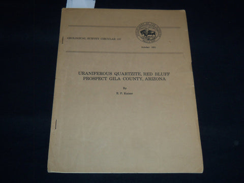 1951 OCTOBER URANIFEROUS QUARTZITE , RED BLUFF GEOLOGICAL STUDY - KAISER- J 8902