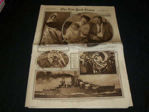 1915 NOVEMBER 7 NEW YORK TIMES PICTURE SECTION - DREADNOUGHT NEVADA - NP 5602