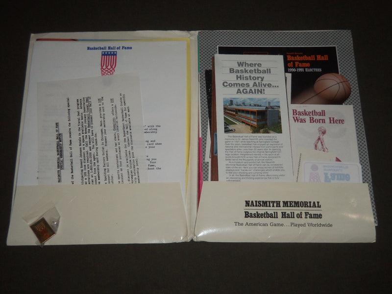 1992 BASKETBALL HALL OF FAME PROMOTIONAL PACKAGE - SPRINGFIELD MASS. - J 2592