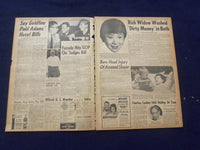 1958 JUNE 11 BOSTON RECORD AMERICAN NEWSPAPER-ADAMS GOLDFINE HOTEL GUEST NP 6274