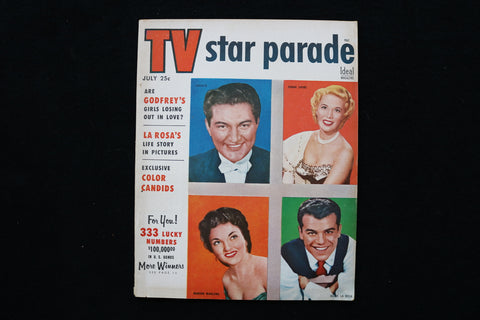 1954 JULY TV STAR PARADE MAGAZINE - LIBERACE-DINAH SHORE COVER - E 24363
