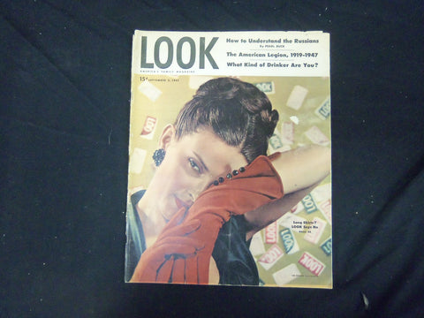 1947 SEPTEMBER 2 LOOK MAGAZINE - GREAT COVER, PHOTOS & ADS - ST 2814