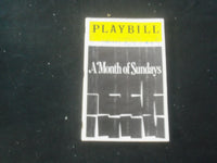 1987 A MONTH OF SUNDAYS PLAYBILL - JASON ROBARDS SIGNED COVER - J 8218