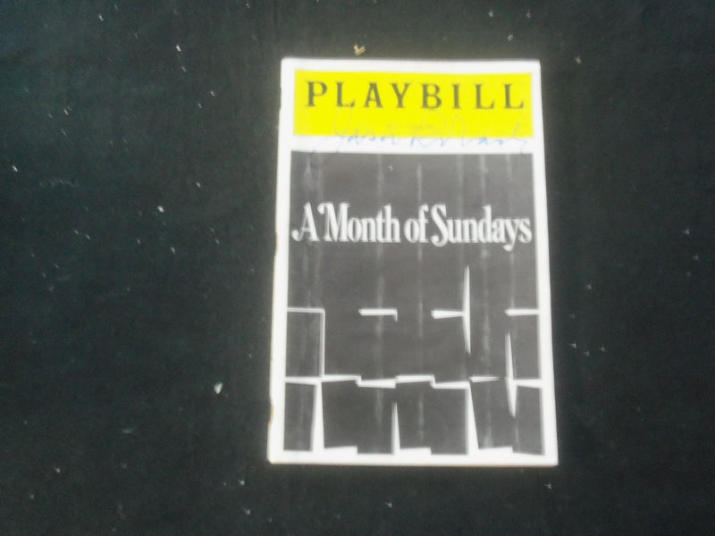 1987 A MONTH OF SUNDAYS PLAYBILL - JASON ROBARDS SIGNED COVER - J 8218