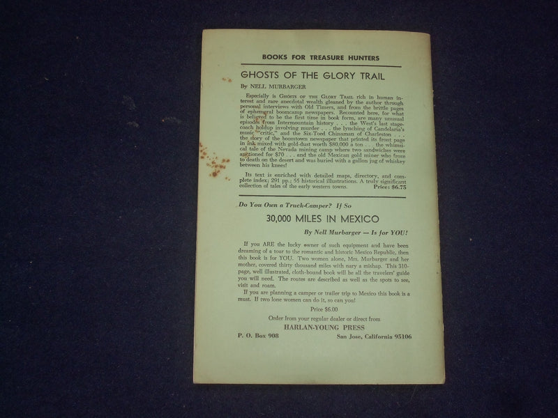 1970'S NEVADA TREASURE HUNTERS GHOST TOWN GUIDE SOFTCOVER BOOK - J 9604
