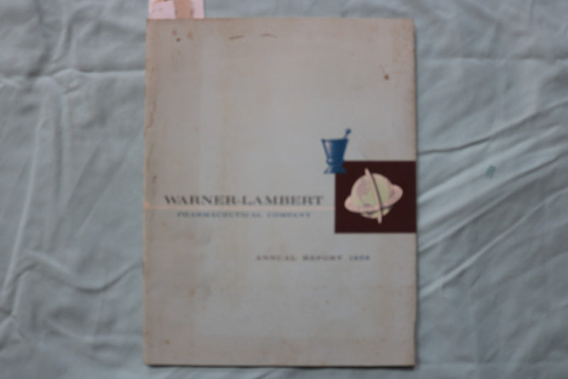 1958 WARNER-LAMBERT PHARMACEUTICAL COMPANY ANNUAL REPORT - SOFTCOVER - K 3251