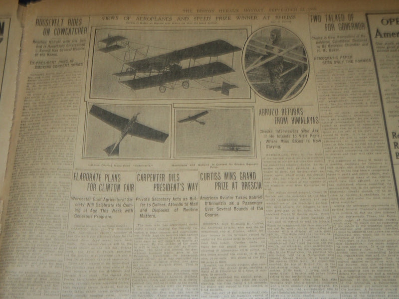 1909 SEPT 13 THE BOSTON HERALD - GARRISON LIFE AS REFORMER COMES TO END - BH 199