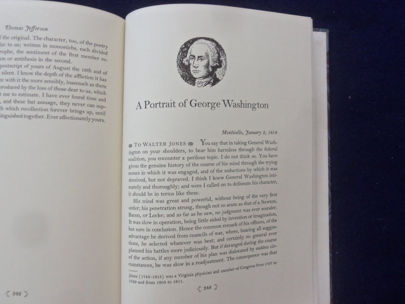 1967 THE WRITINGS OF THOMAS JEFFERSON HARDCOVER BOOK - HERITAGE PRESS - KD 8863