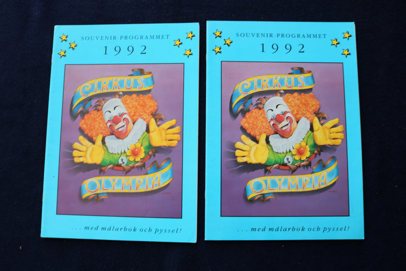 1987-1990 CIRKUS OLYMPIA CIRCUS PROGRAMS - SWEDISH - LOT OF 5 - O 3524