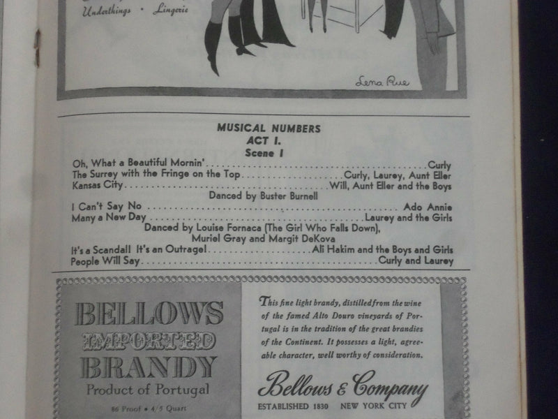 1945 MAY 6 PLAYBILL PROGRAM - OKLAHOMA - RUTH WESTON - J 6468