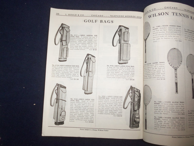 1940-1941 L. GOULD & CO. CATALOG - CHICAGO, ILLINOIS - SINCE 1860 - J 9340