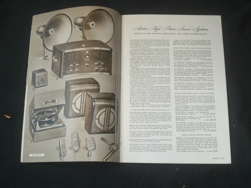 1949-1950 MONTGOMERY WARD ELECTRONIC EQUIPMENT CATALOG - J 6370