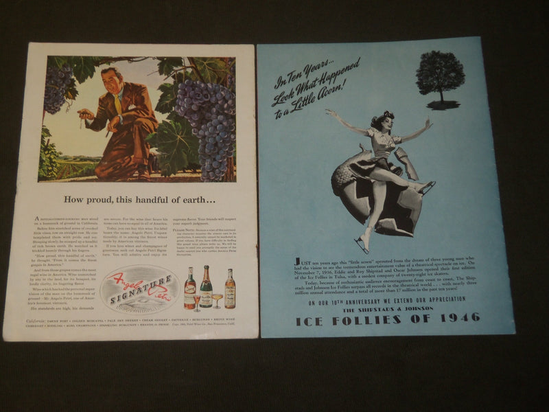 1946 & 1951 THE SHIPSTADS & JOHNSON ICE FOLLIES PROGRAM LOT OF 2 - J 3606