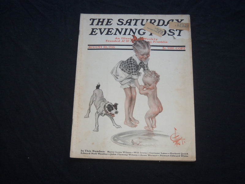 1916 AUGUST 26 THE SATURDAY EVENING POST MAGAZINE-J.C. LEYENDECKER COVER-SP 741