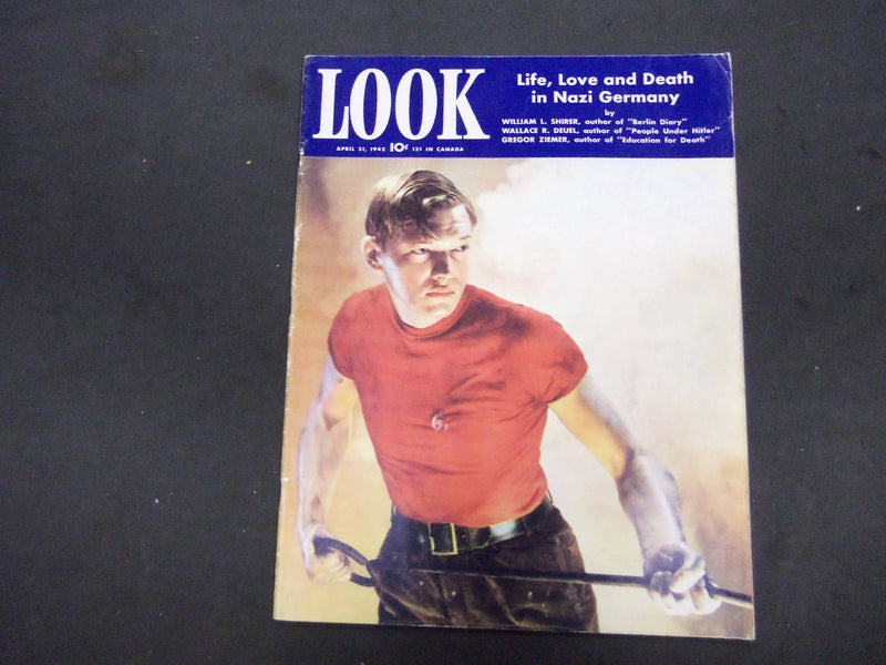 1942 APRIL 21 LOOK MAGAZINE - GREAT PHOTOS AND ADS - ST 1503