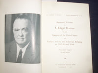 1974 MEMORIAL TRIBUTES TO J. EDGAR HOOVER HARDCOVER BOOK BY - KD 9090