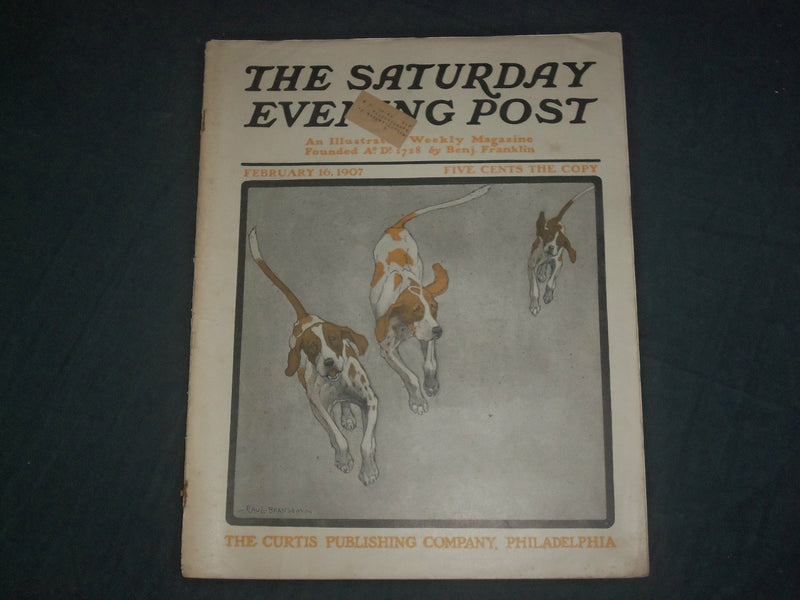 1907 FEBRUARY 16 THE SATURDAY EVENING POST MAGAZINE-ILLUSTRATED COVER - SP 2470D