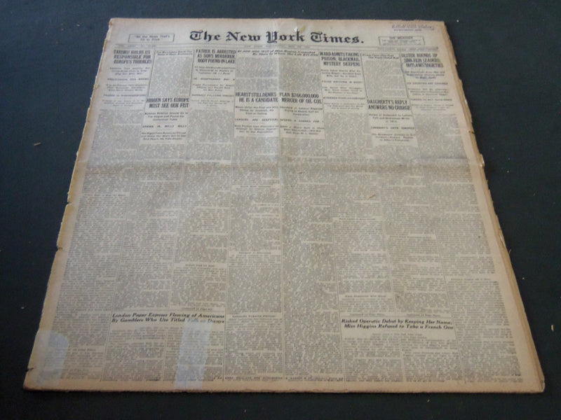 1922 MAY 24 NEW YORK TIMES - HEARST DENIES HE IS A CANDIDATE - NT 5802