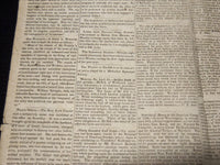1833 APRIL 27 THE MICROCOSM AMERICAN & GAZETTE NEWSPAPER - PROVIDENCE - NP 3878U