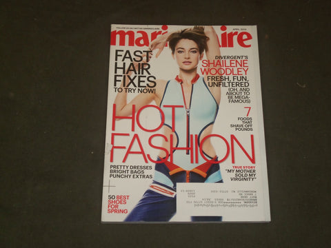 2014 APRIL MARIE CLAIRE MAGAZINE - SHAILENE WOODLEY COVER - B 3365