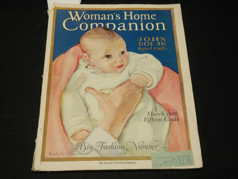 1926 MARCH WOMAN'S HOME COMPANION MAGAZINE - BEAUTIFUL FRONT COVER - F 567V