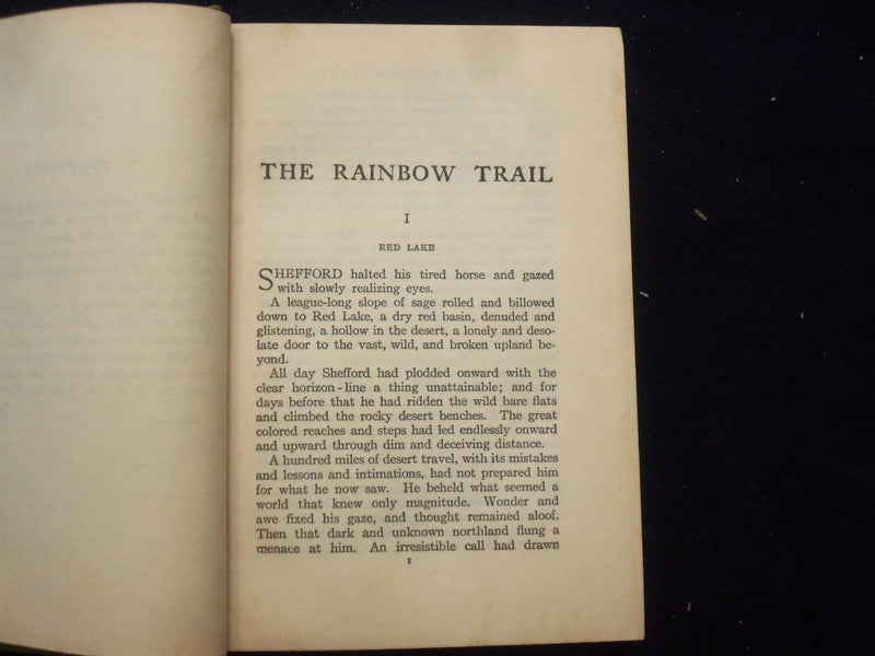 1915 THE RAINBOW TRAIL HARDCOVER BOOK BY ZANE GREY - KD 8381