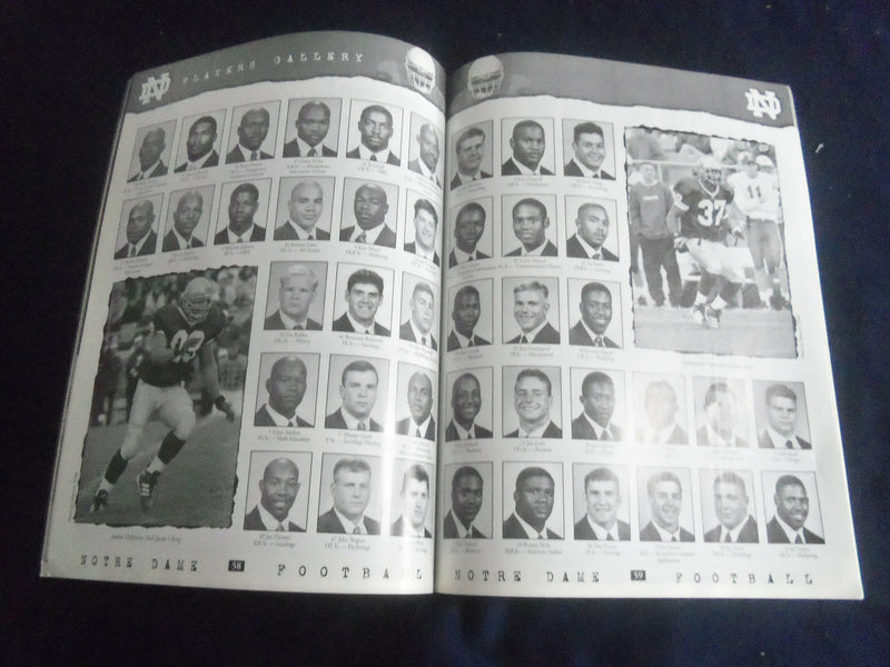 1998 NOVEMBER 21 FOOTBALL PROGRAM - UNIVERSITY OF NOTRE DAME VS LSU - SP 1213K