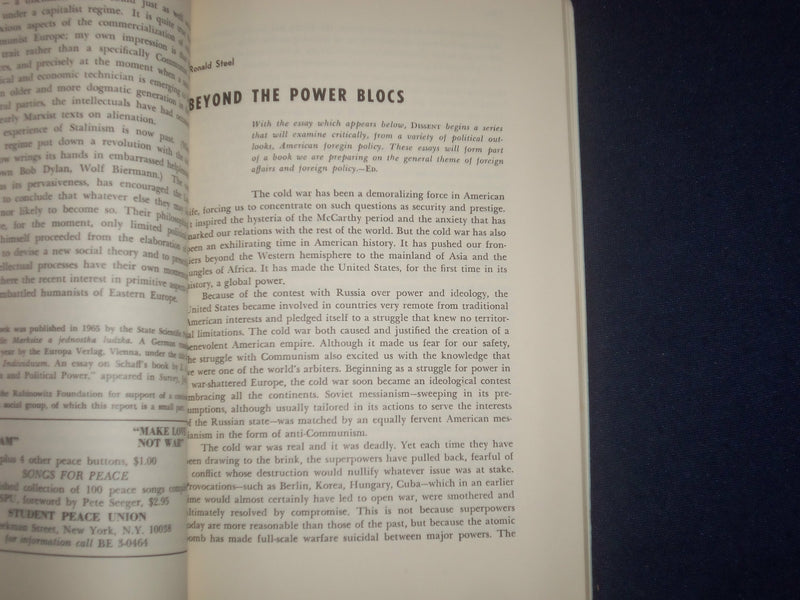 1967 MAY-JUNE DISSENT MAGAZINE - VIETNAM: FRAUD OF 