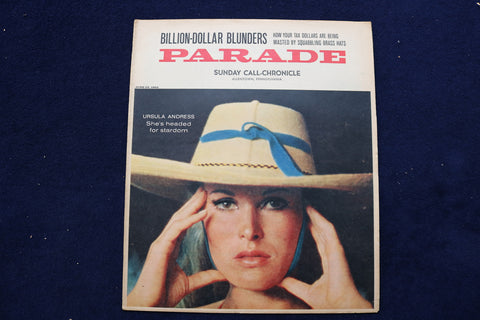 1963 JUNE 23 PARADE MAGAZINE - URSULA ANDRESS COVER - E 22389